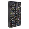 Safco Wood Mail Sorter with Adjustable Dividers, Stackable, 36 Compartments, Black 7766BL
